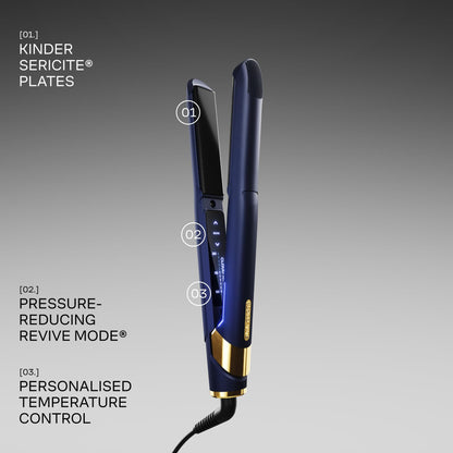 CLOUD NINE The Original Iron Black Haarglätter-Geschenkset | Variable Temperaturregelung Schnellheiz-Touch-Technologie Sericite-Schwimmplatten Spring Flex Styling