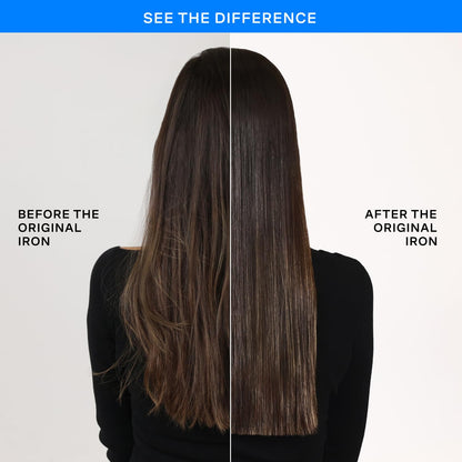 CLOUD NINE Das Original Iron Black Haarglätter-Geschenkset | Variable Temperaturregelung | Quick Heat Touch-Technologie | Schwimmende Keramikplatten | Spring Flex Styling