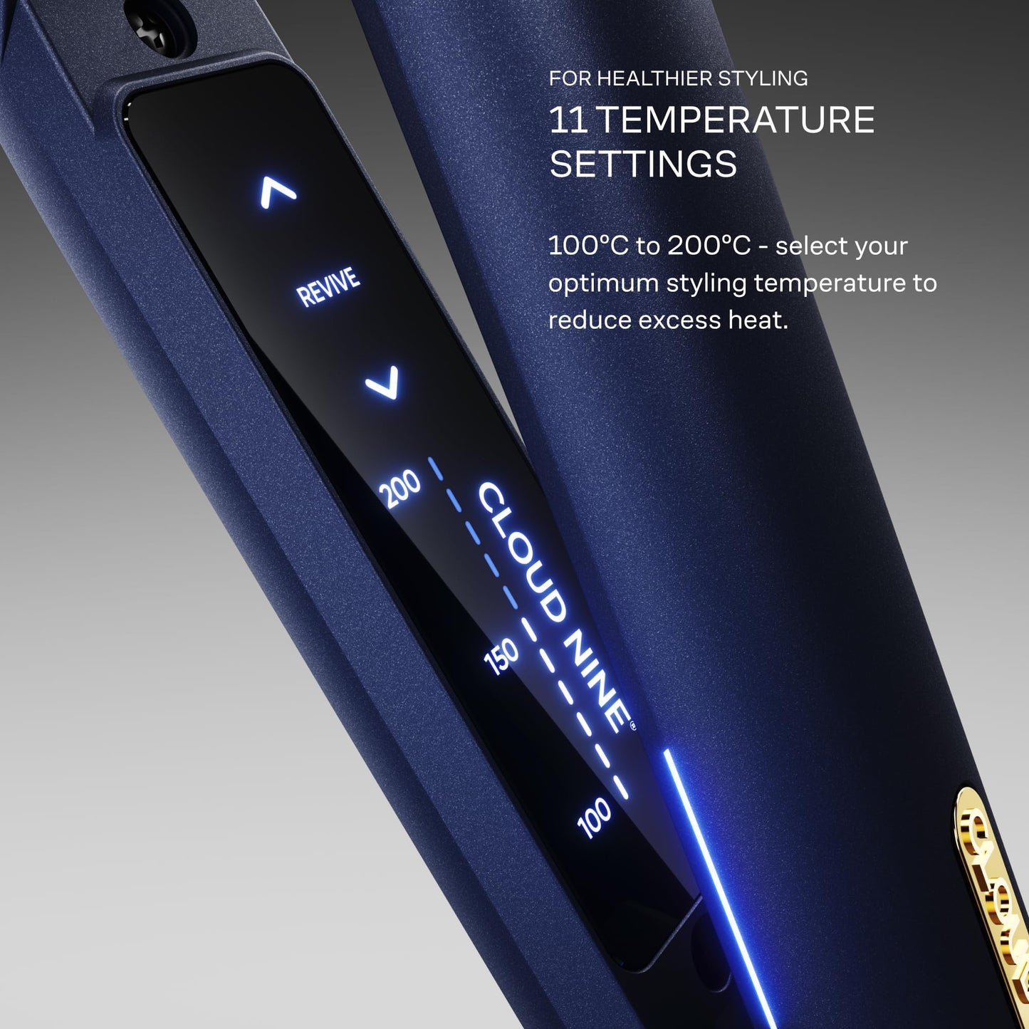 CLOUD NINE The Original Iron Black Haarglätter-Geschenkset | Variable Temperaturregelung Schnellheiz-Touch-Technologie Sericite-Schwimmplatten Spring Flex Styling